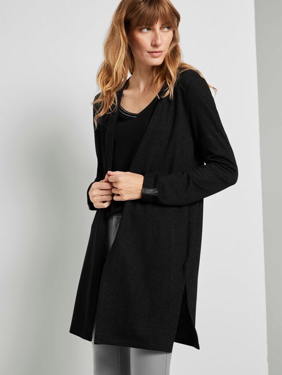 Glitzer Shrit Cardigan - Frauen - Deep Black Glitzer Shrit Cardigan - Frauen - Deep Black - 5 - TOM TAILOR