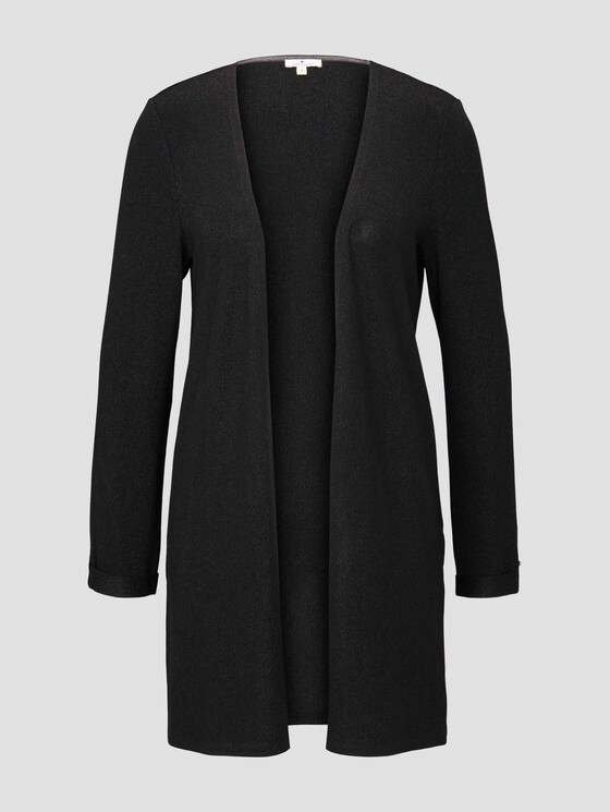 Glitzer Shrit Cardigan - Frauen - Deep Black Glitzer Shrit Cardigan - Frauen - Deep Black - 7 - TOM TAILOR