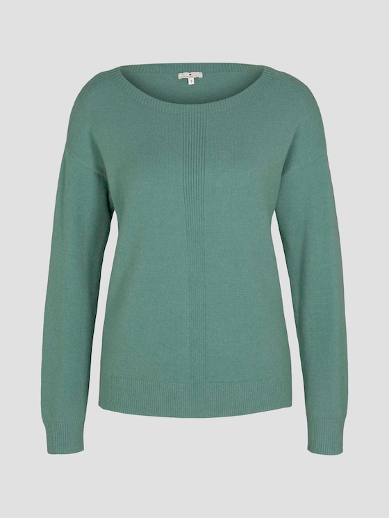 Strickpullover mit U-Boot Ausschnitt - Frauen - Salvia Strickpullover mit U-Boot Ausschnitt - Frauen - Salvia - 7 - TOM TAILOR