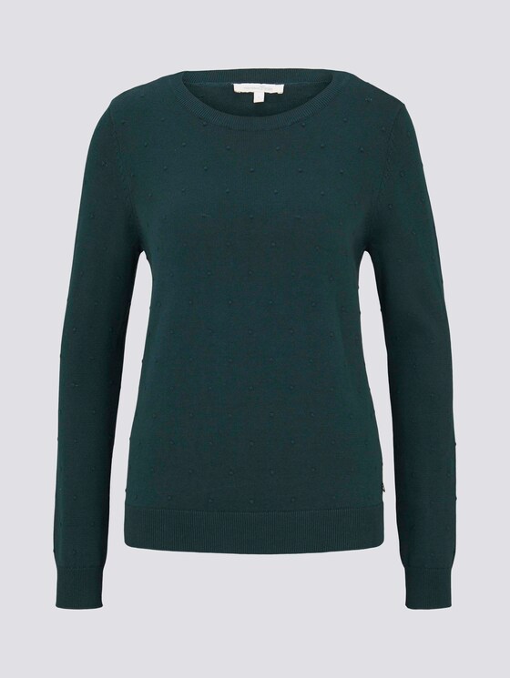 Gepunkteter Strickpullover - Frauen - Deep Green Lake Gepunkteter Strickpullover - Frauen - Deep Green Lake - 7 - TOM TAILOR Denim