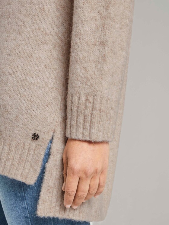 Langer Stehkragen Pullover - Frauen - cozy beige melange Langer Stehkragen Pullover - Frauen - cozy beige melange - 10 - TOM TAILOR Denim