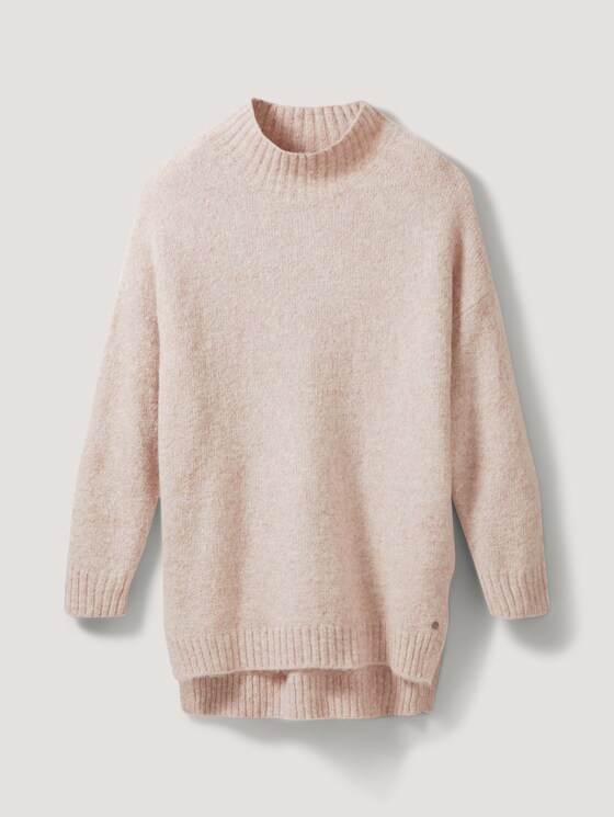 Langer Stehkragen Pullover - Frauen - cozy beige melange Langer Stehkragen Pullover - Frauen - cozy beige melange - 7 - TOM TAILOR Denim