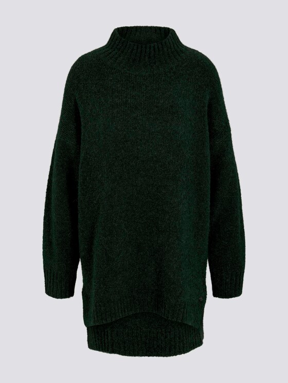 Langer Stehkragen Pullover - Frauen - deep green melange Langer Stehkragen Pullover - Frauen - deep green melange - 7 - TOM TAILOR Denim