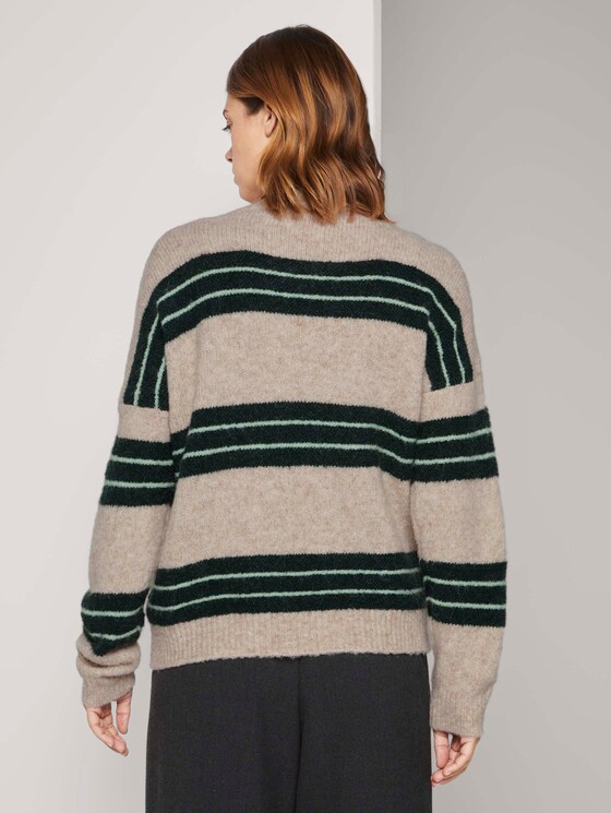 Gestreepte trui - Vrouwen - beige green stripe Gestreepte trui - Vrouwen - beige green stripe - 2 - TOM TAILOR Denim
