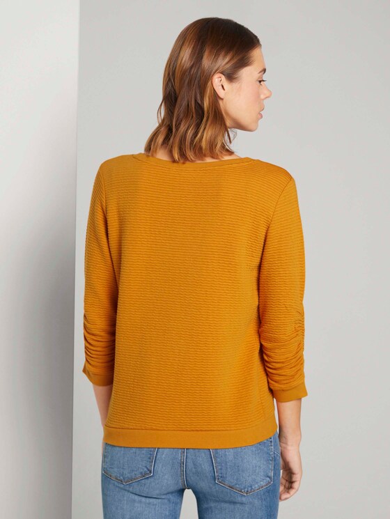 Strukturiertes Sweatshirt - Frauen - orange yellow Strukturiertes Sweatshirt - Frauen - orange yellow - 2 - TOM TAILOR Denim
