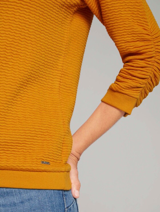 Strukturiertes Sweatshirt - Frauen - orange yellow Strukturiertes Sweatshirt - Frauen - orange yellow - 9 - TOM TAILOR Denim