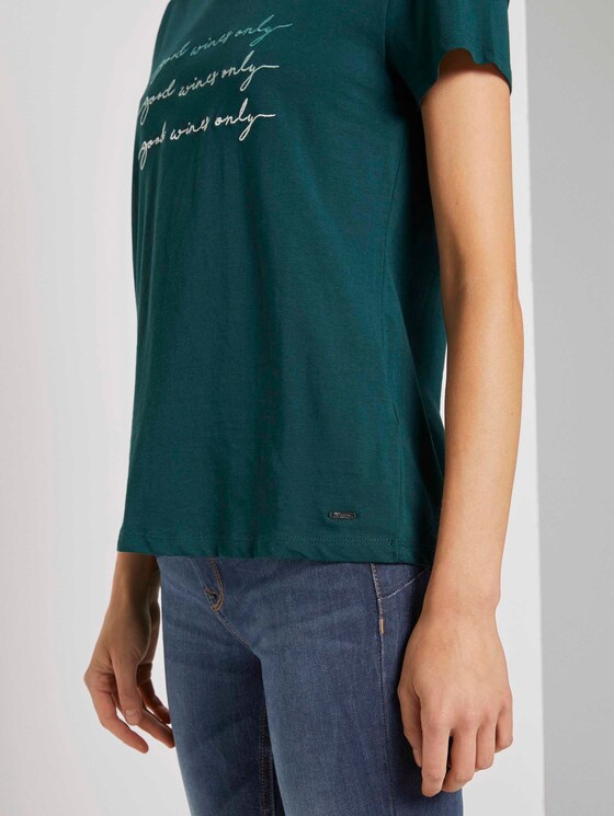T-Shirt mit Stickerei - Frauen - Deep Green Lake T-Shirt mit Stickerei - Frauen - Deep Green Lake - 10 - TOM TAILOR Denim