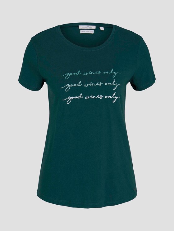 T-Shirt mit Stickerei - Frauen - Deep Green Lake T-Shirt mit Stickerei - Frauen - Deep Green Lake - 7 - TOM TAILOR Denim