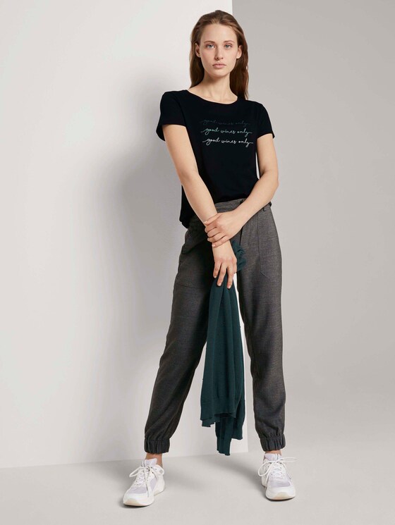 T-Shirt mit Stickerei - Frauen - Deep Black T-Shirt mit Stickerei - Frauen - Deep Black - 3 - TOM TAILOR Denim