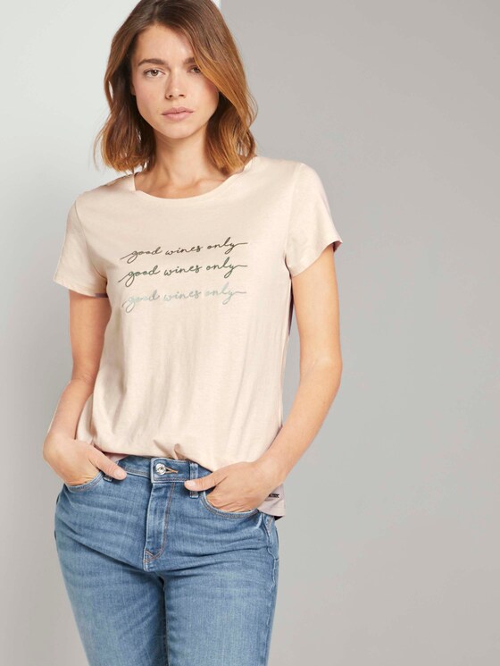 T-Shirt mit Stickerei - Frauen - soft beige T-Shirt mit Stickerei - Frauen - soft beige - 5 - TOM TAILOR Denim