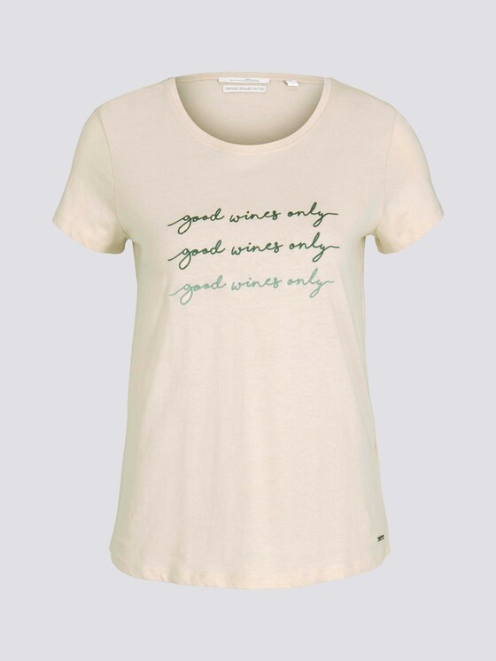 T-Shirt mit Stickerei - Frauen - soft beige T-Shirt mit Stickerei - Frauen - soft beige - 7 - TOM TAILOR Denim