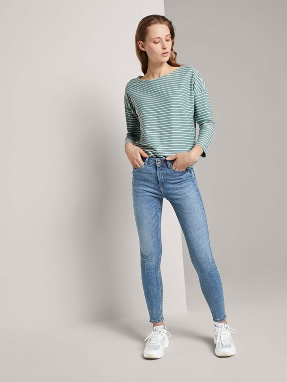Gestreiftes Shirt mit Schleifendetail - Frauen - mint structure stripe Gestreiftes Shirt mit Schleifendetail - Frauen - mint structure stripe - 3 - TOM TAILOR Denim