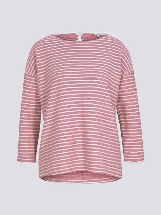 Gestreiftes Shirt mit Schleifendetail - Frauen - white rose mealnge stripe Gestreiftes Shirt mit Schleifendetail - Frauen - white rose mealnge stripe - 7 - TOM TAILOR Denim