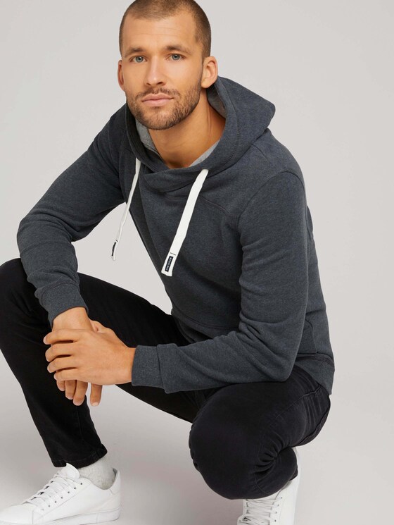 Hoodie mit Kapuzendetail - Männer - Dark Grey Melange Hoodie mit Kapuzendetail - Männer - Dark Grey Melange - 5 - TOM TAILOR