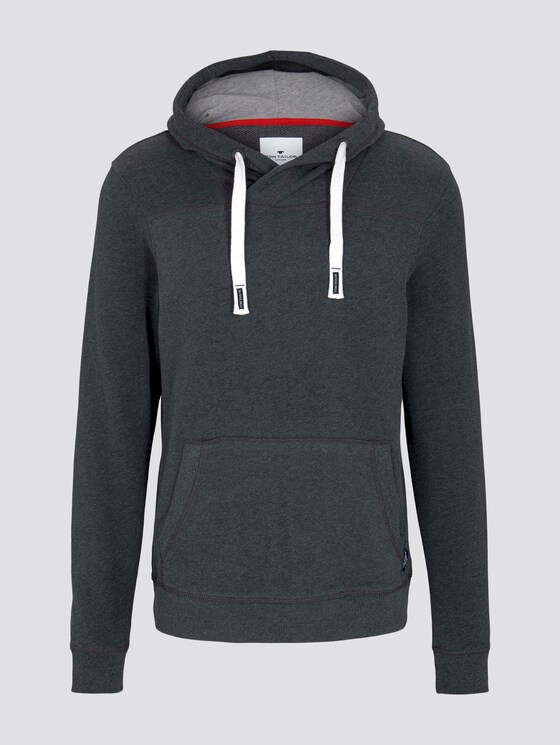 Hoodie mit Kapuzendetail - Männer - Dark Grey Melange Hoodie mit Kapuzendetail - Männer - Dark Grey Melange - 7 - TOM TAILOR