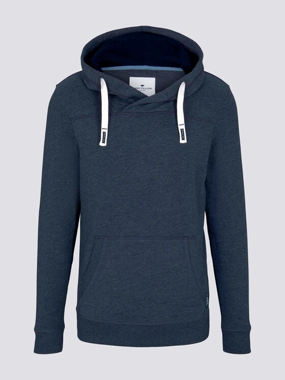 Hoodie mit Kapuzendetail - Männer - sky captain blue white melange Hoodie mit Kapuzendetail - Männer - sky captain blue white melange - 7 - TOM TAILOR