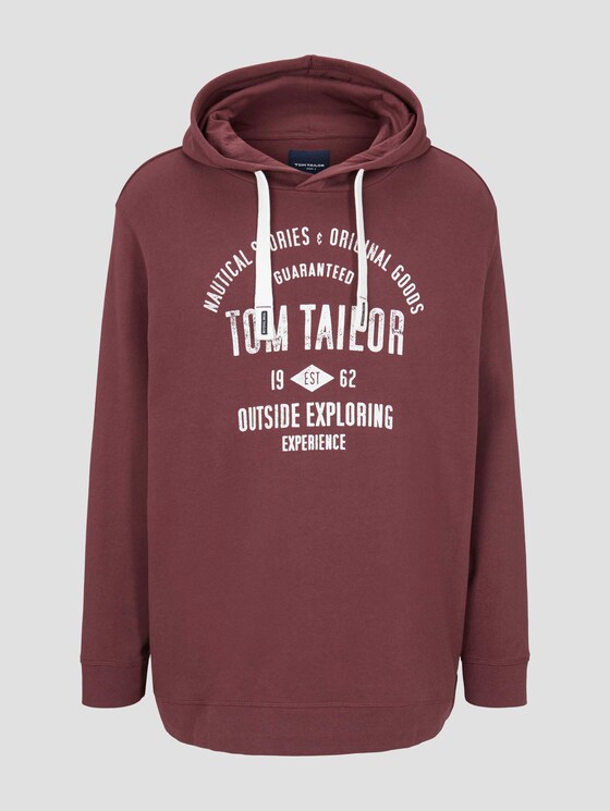 Hoodie mit Logo-Print - Männer - Dusty Wildberry Red Hoodie mit Logo-Print - Männer - Dusty Wildberry Red - 7 - Men Plus