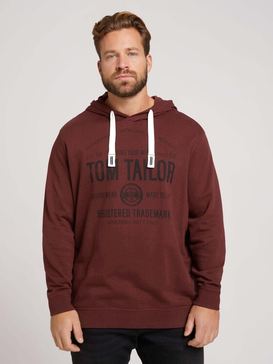 Hoodie mit Logo Print - Männer - Decadent Bordeaux Hoodie mit Logo Print - Männer - Decadent Bordeaux - 1 - Men Plus