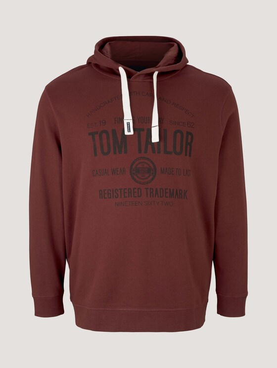 Hoodie mit Logo Print - Männer - Decadent Bordeaux Hoodie mit Logo Print - Männer - Decadent Bordeaux - 7 - Men Plus