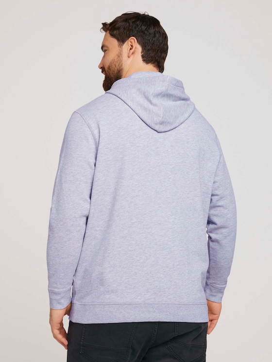 Hoodie mit Logo Print - Männer - Light Stone Grey Melange Hoodie mit Logo Print - Männer - Light Stone Grey Melange - 2 - Men Plus