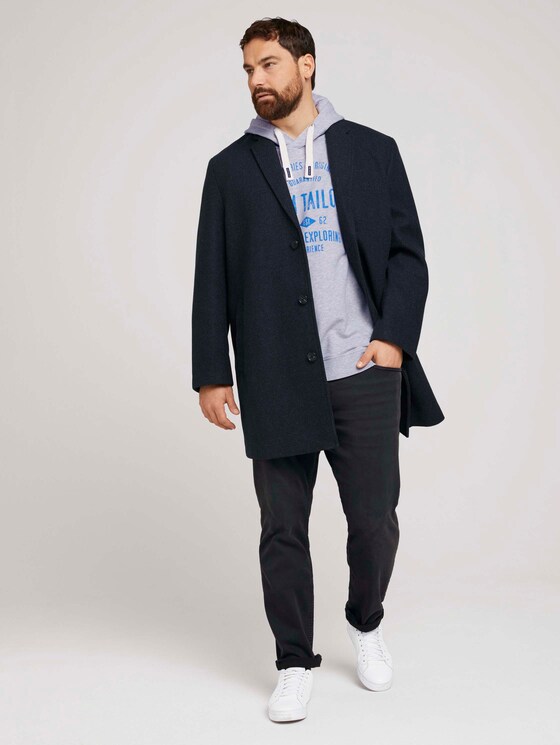 Hoodie mit Logo Print - Männer - Light Stone Grey Melange Hoodie mit Logo Print - Männer - Light Stone Grey Melange - 3 - Men Plus