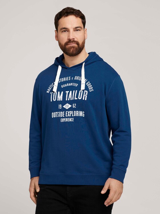 Hoodie mit Logo-Print - Männer - after dark blue Hoodie mit Logo-Print - Männer - after dark blue - 1 - Men Plus