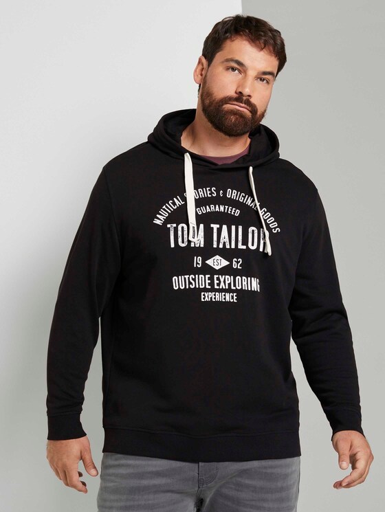 Hoodie mit Logo Print - Männer - Black Hoodie mit Logo Print - Männer - Black - 1 - Men Plus