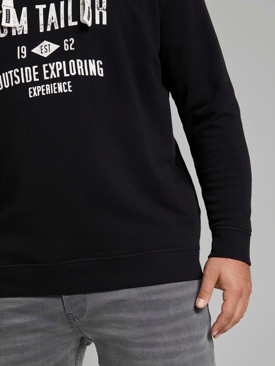 Hoodie mit Logo Print - Männer - Black Hoodie mit Logo Print - Männer - Black - 10 - Men Plus