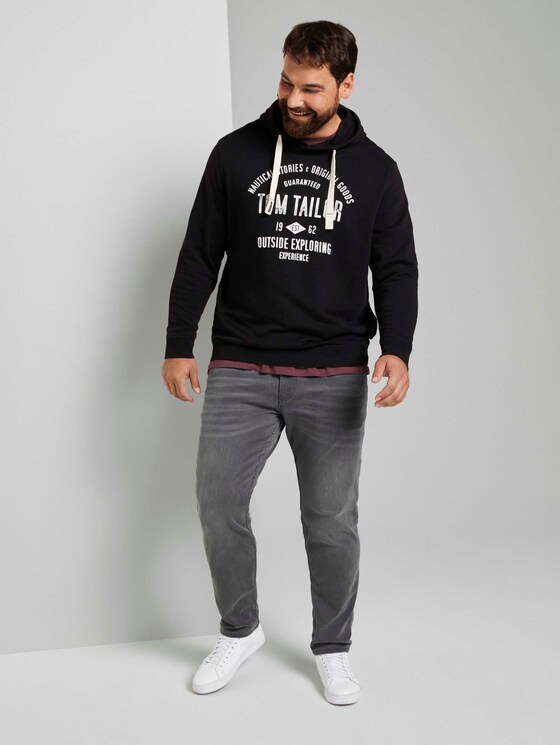 Hoodie mit Logo Print - Männer - Black Hoodie mit Logo Print - Männer - Black - 3 - Men Plus