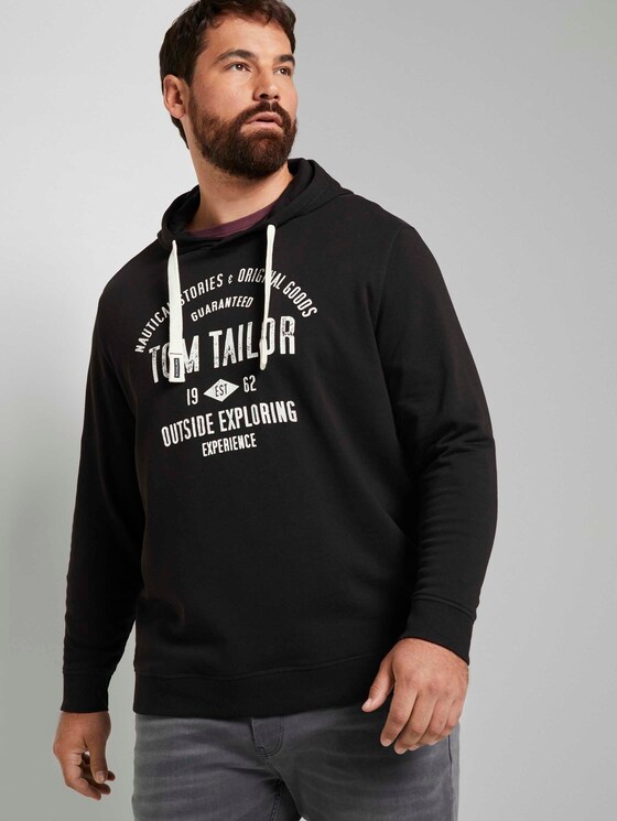 Hoodie mit Logo Print - Männer - Black Hoodie mit Logo Print - Männer - Black - 5 - Men Plus