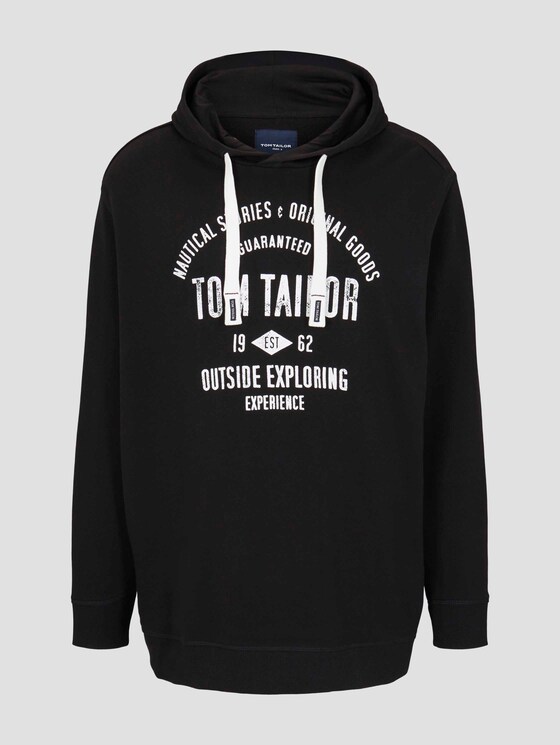 Hoodie mit Logo Print - Männer - Black Hoodie mit Logo Print - Männer - Black - 7 - Men Plus