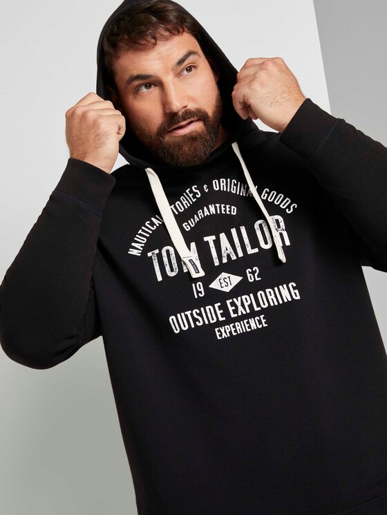 Hoodie mit Logo Print - Männer - Black Hoodie mit Logo Print - Männer - Black - 9 - Men Plus