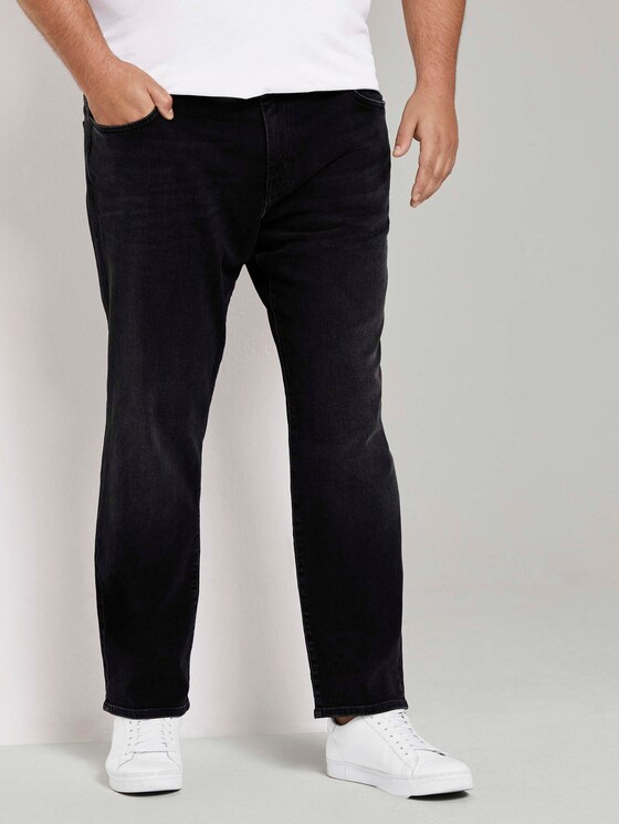 Regular Slim Jeans - Männer - black stone wash denim Regular Slim Jeans - Männer - black stone wash denim - 1 - Men Plus