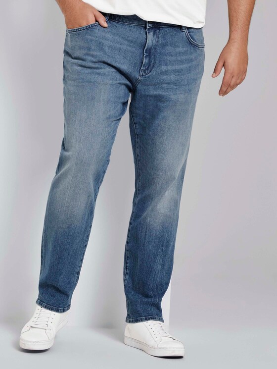 Regular Slim Jeans - Männer - light stone wash denim Regular Slim Jeans - Männer - light stone wash denim - 1 - Men Plus