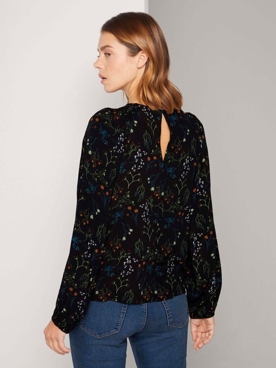 Blouse met dessin met ballonmouwen - Vrouwen - black flower print Blouse met dessin met ballonmouwen - Vrouwen - black flower print - 2 - TOM TAILOR Denim
