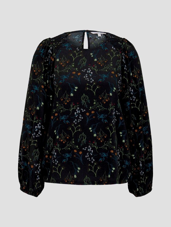 Blouse met dessin met ballonmouwen - Vrouwen - black flower print Blouse met dessin met ballonmouwen - Vrouwen - black flower print - 7 - TOM TAILOR Denim