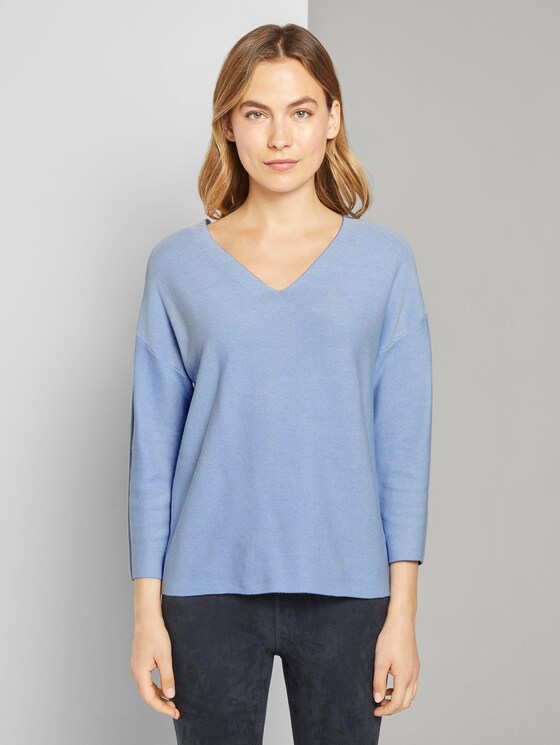 Pullover mit 3/4-Arm - Frauen - sea blue Pullover mit 3/4-Arm - Frauen - sea blue - 1 - TOM TAILOR