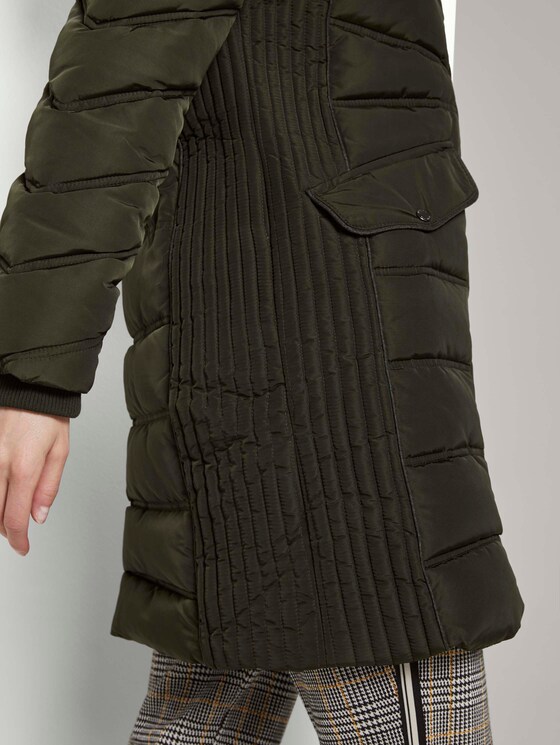 Puffermantel mit Fellkapuze - Frauen - Dark Rosin Green Puffermantel mit Fellkapuze - Frauen - Dark Rosin Green - 10 - TOM TAILOR