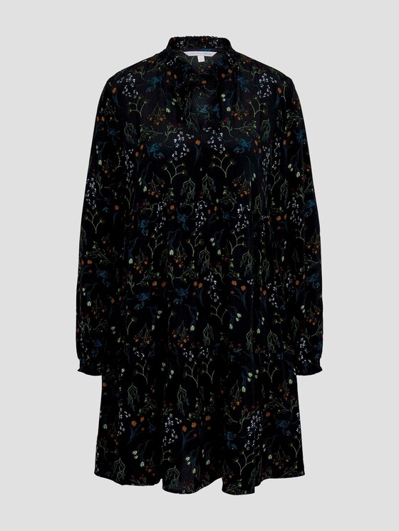 Gemustertes Kleid mit Schleife - Frauen - black flower print Gemustertes Kleid mit Schleife - Frauen - black flower print - 7 - TOM TAILOR Denim