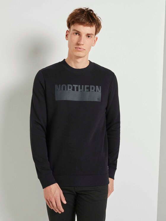 Sweatshirt mit Print - Männer - Black Sweatshirt mit Print - Männer - Black - 1 - TOM TAILOR Denim