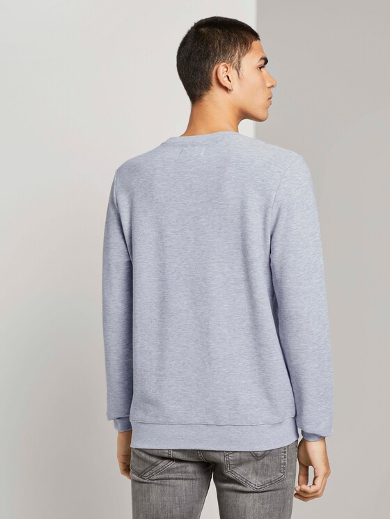 Sweatshirt mit Reißverschluss - Männer - Light Stone Grey Melange Sweatshirt mit Reißverschluss - Männer - Light Stone Grey Melange - 2 - TOM TAILOR Denim
