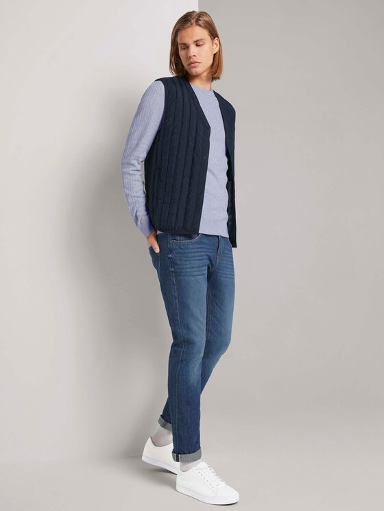 strukturierter Pullover - Männer - Light Stone Grey Melange strukturierter Pullover - Männer - Light Stone Grey Melange - 3 - TOM TAILOR Denim