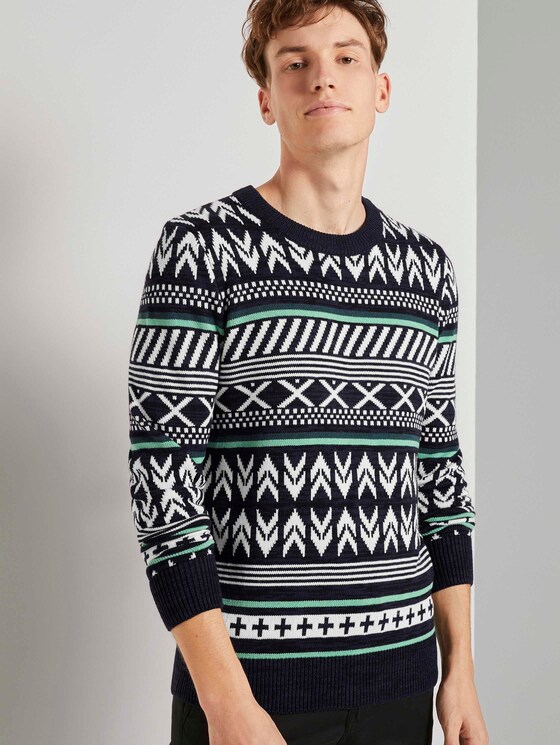 multicolor knit sweater mens