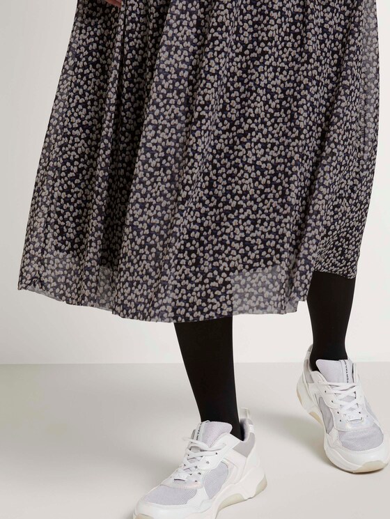 Gemustertes Midikleid aus Mesh - Frauen - black-melange-black Gemustertes Midikleid aus Mesh - Frauen - black-melange-black - 10 - TOM TAILOR