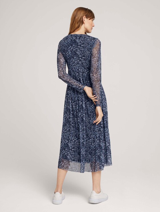 Gemustertes Midikleid aus Mesh - Frauen - navy flower design Gemustertes Midikleid aus Mesh - Frauen - navy flower design - 2 - TOM TAILOR