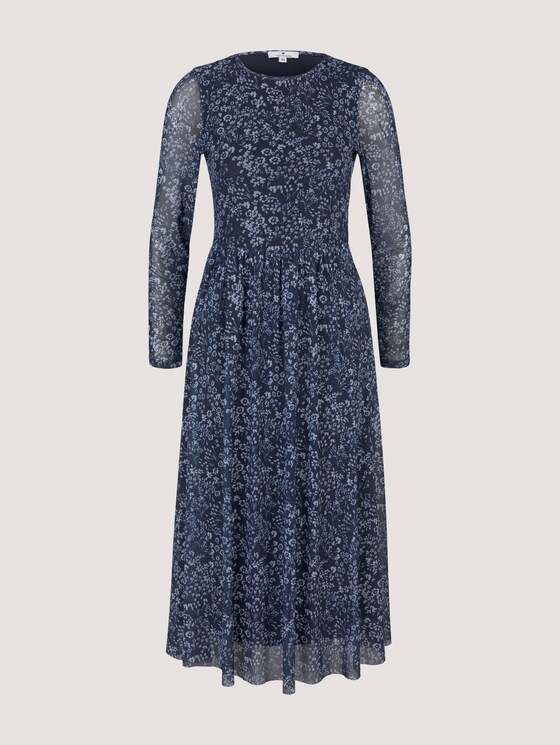 Gemustertes Midikleid aus Mesh - Frauen - navy flower design Gemustertes Midikleid aus Mesh - Frauen - navy flower design - 7 - TOM TAILOR