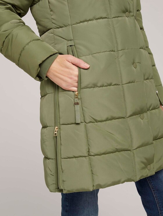 Puffermantel mit breitem Kapuzenkragen - Frauen - greyish green Puffermantel mit breitem Kapuzenkragen - Frauen - greyish green - 10 - TOM TAILOR