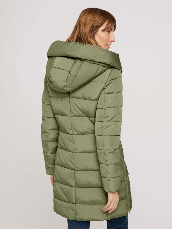 Puffermantel mit breitem Kapuzenkragen - Frauen - greyish green Puffermantel mit breitem Kapuzenkragen - Frauen - greyish green - 2 - TOM TAILOR