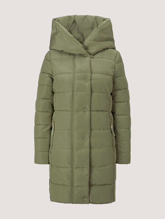 Puffermantel mit breitem Kapuzenkragen - Frauen - greyish green Puffermantel mit breitem Kapuzenkragen - Frauen - greyish green - 7 - TOM TAILOR