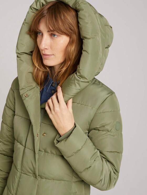 Puffermantel mit breitem Kapuzenkragen - Frauen - greyish green Puffermantel mit breitem Kapuzenkragen - Frauen - greyish green - 9 - TOM TAILOR